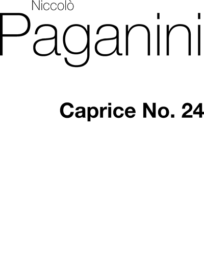 Caprice No. 24 (Arranged for Guitar) — 帕格尼尼