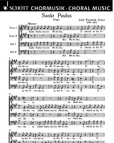 Sankt Paulus — Carl Friedrich Zelter