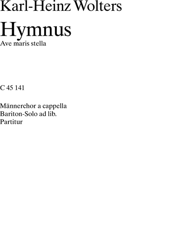 Hymnus — Karl-Heinz Wolters