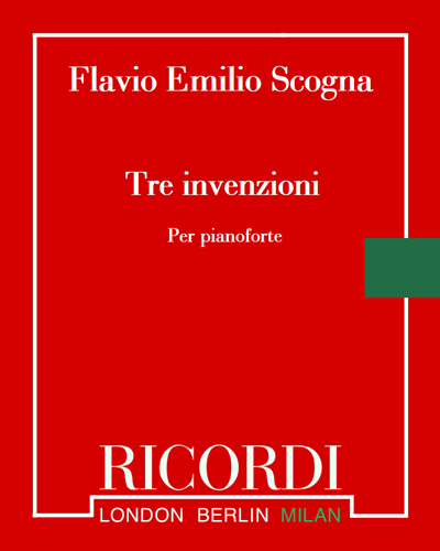 Tre invenzioni per pianoforte — Flavio Emilio Scogna