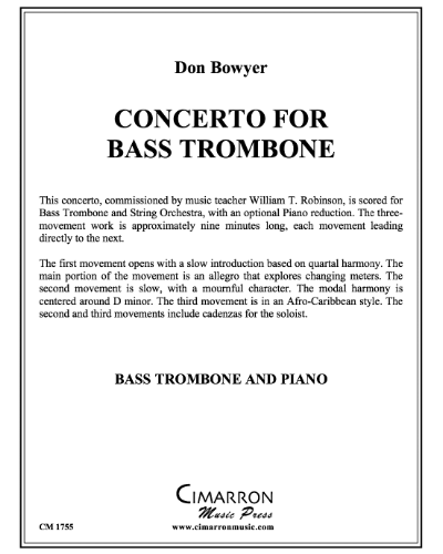 Concerto for Bass Trombone — Don Bowyer