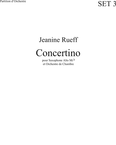Concertino for Alto Saxophone — Jeanine Rueff