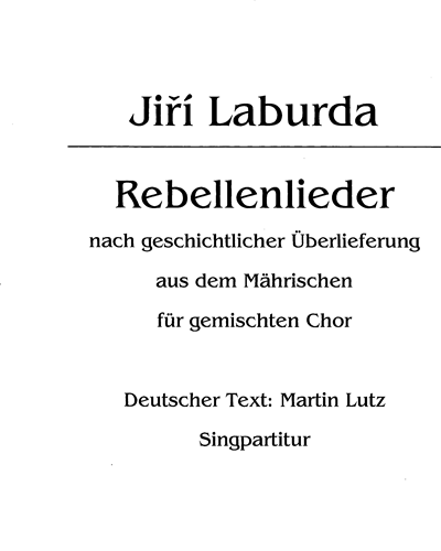 Rebellenlieder — Jiří Laburda
