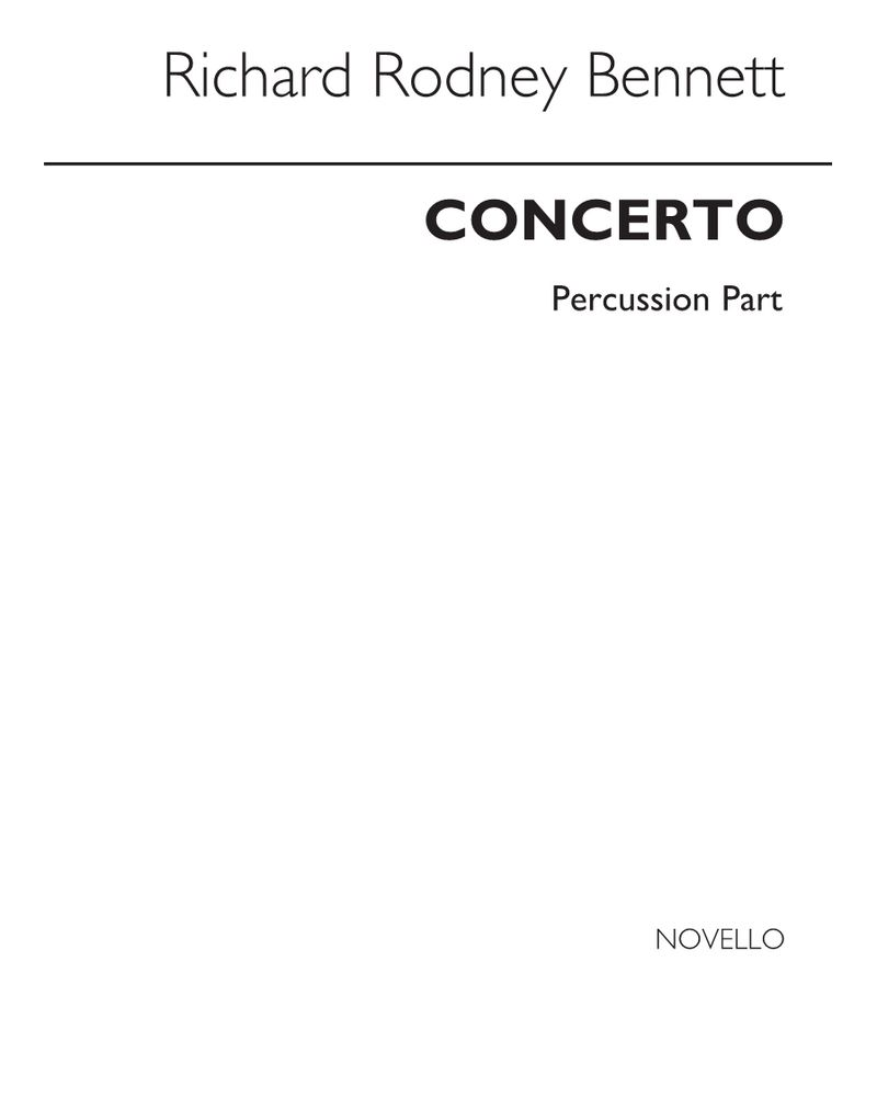 Concerto for Solo Percussion and Chamber Orchestra — 理查德·罗德尼·贝内特