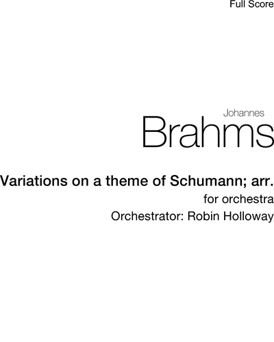 Variations on a Theme of Schumann, op. 23 — 勃拉姆斯
