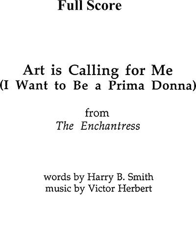 Art is Calling for Me (I Want to Be a Prima Donna) — 维克多·赫伯特