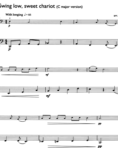 Swing Low, Sweet Chariot (C Major Version) — Traditional