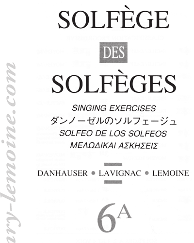 Solfège des Solfèges, Vol. 6A — Albert Lavignac