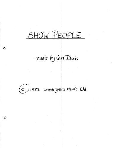 Show People — Carl Davis