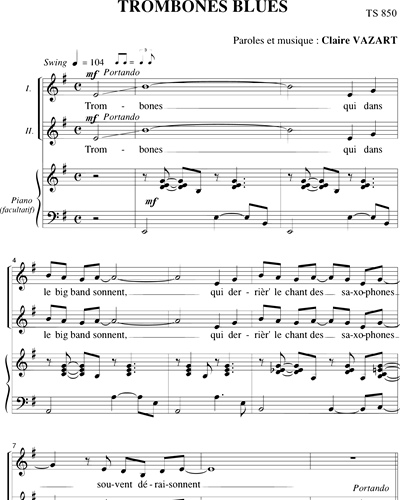 Trombone blues - Vazart — Claire Vazart