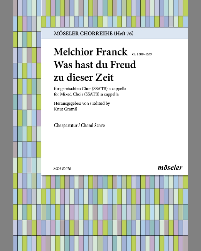 What joy at this time — Melchior Franck