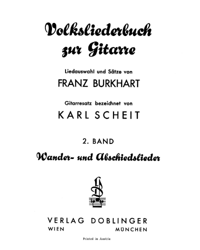 Folk Songs for Voice and Guitar, Volume 2 — Franz Burkhart