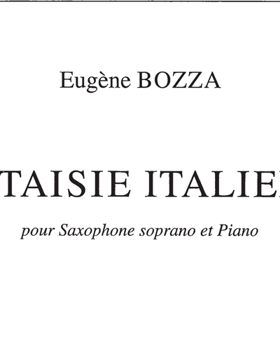 Fantaisie Italienne — 欧仁·博扎