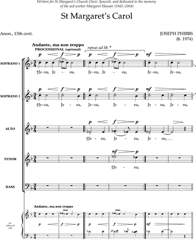 St Margaret's Carol — Joseph Phibbs