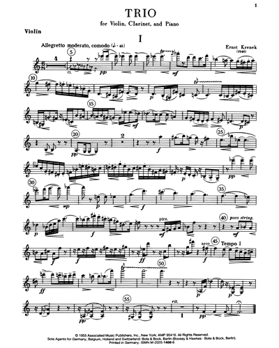 Trio op. 108 — 克热内克