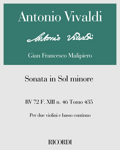 Sonata in G minor, op. 5 no. 18, RV 72 — Antonio Vivaldi