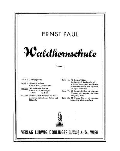 French Horn School Volume 3 — Ernst Paul