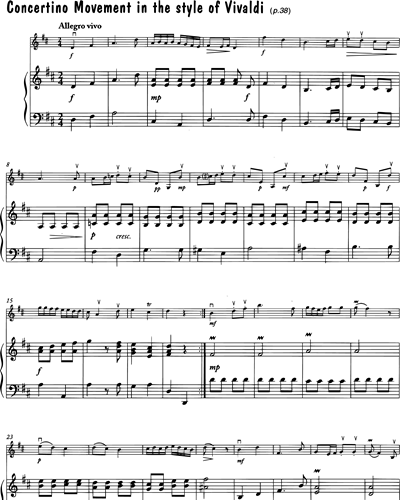 Concertino Movement in the Style of Vivaldi — Mary Cohen