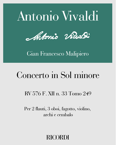 Concerto in G minor, RV 576, F. XII No. 33, Vol. 249 — 维瓦尔第