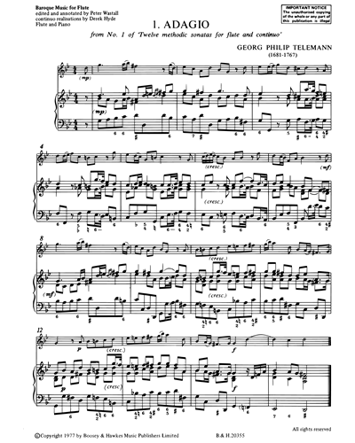 Baroque Music for Flute — Peter Wastall