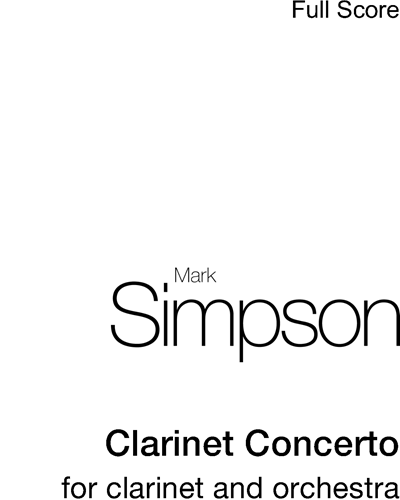 Clarinet Concerto — Mark Simpson