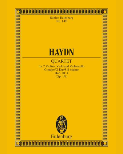 String Quartet in G major, op. 1/4, Hob. III: 4 — 海顿