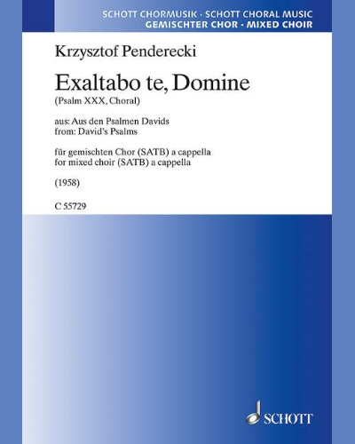 Exaltabo te, Domine (Psalm 30, Choral) — 彭德雷茨基