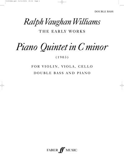 Piano Quintet in C minor — 沃恩·威廉斯