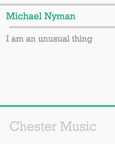 I am an unusual thing — 尼曼