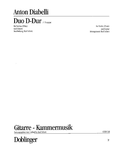 Duo in D major — 迪亚贝利