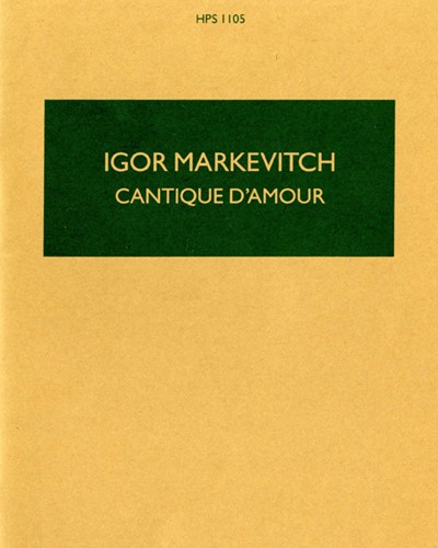 Cantique d'Amour — Igor Markevitch