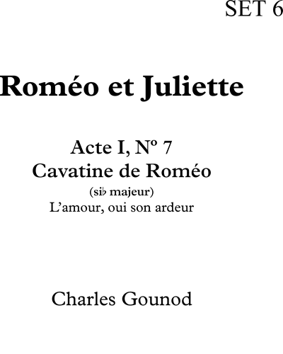 Cavatine de Roméo (from 'Roméo et Juliette') — 古诺