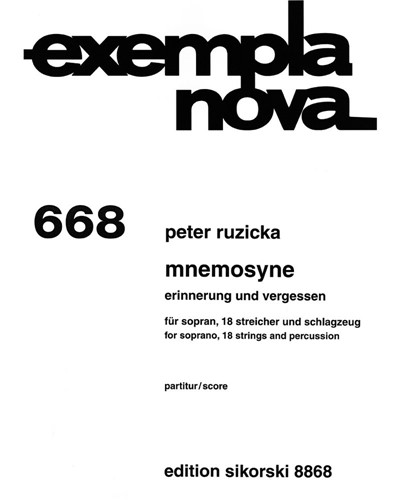 Mnemosyne — Peter Ruzicka