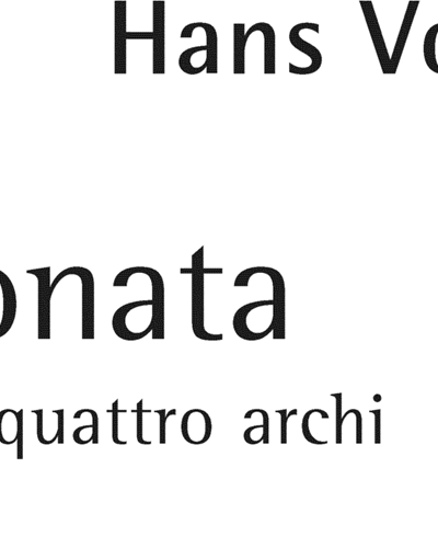 Sonata per quattro archi — Hans Vogt