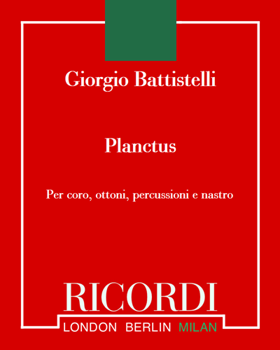 Planctus — Giorgio Battistelli
