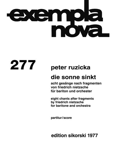 The Setting Sun — Peter Ruzicka