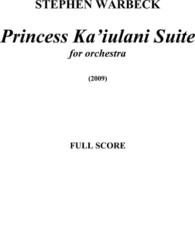 Princess Ka'iulani Suite — Stephen Warbeck