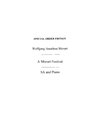 A Mozart Festival — 莫扎特
