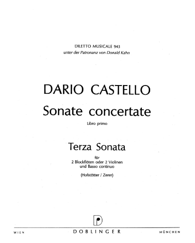 Sonata No. 3 in A major — Dario Castello