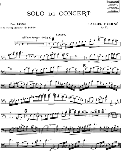 Solo de Concert, op. 35 — 加布里埃尔·皮埃尔内