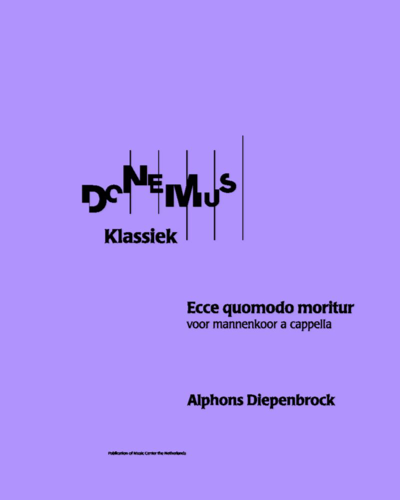 Ecce Quomodo Moritur — Alphons Diepenbrock