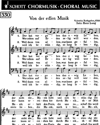 Von der edlen Musik — Valentin Rathgeber