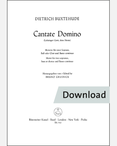 Cantate domino - Lobsinget Gott, dem Herrn BuxWV 12 — 布克斯特胡德