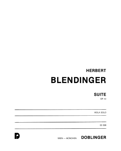 Suite, op. 40 — Herbert Blendinger