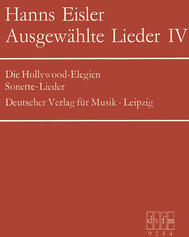 Selected Songs, Vol. 4 — Hanns Eisler