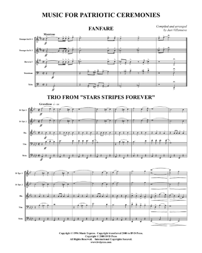 Music for Patriotic Ceremonies — 佚名