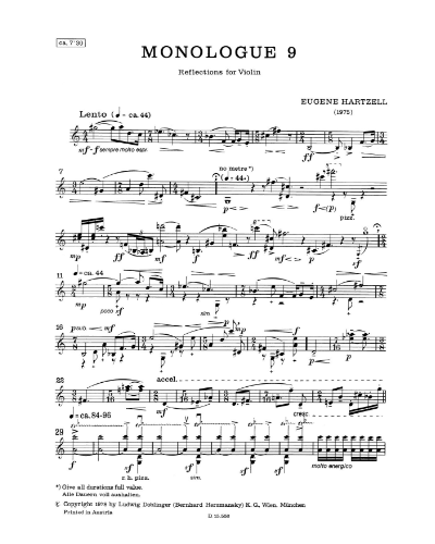 Monologue 9 — Eugene Hartzell