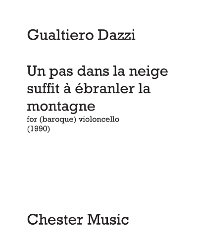 Un Pas dans la Neige — Gualtiero Dazzi