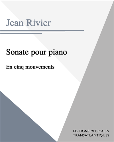 Sonate pour piano — Jean Rivier