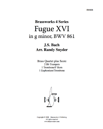 Fugue XVI in G minor, BWV 861 — 巴赫
